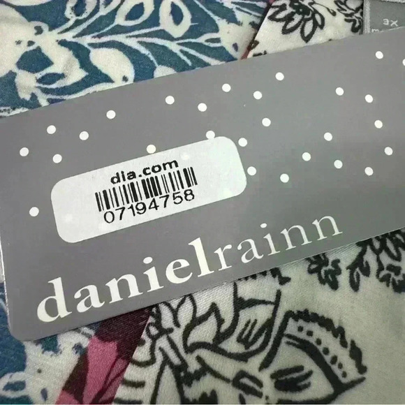 NWT 3XL Daniel Rainn Long Sleeve Scoop V-Neck Floral Boho Inspired Tunic Blouse - Picture 10 of 13